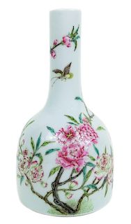 Chinese Famille Rose Porcelain Mallet Vase