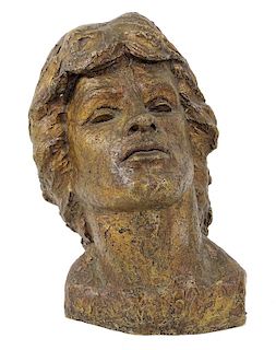 Victor Salmones "Damion" Bronze Bust Sculpture