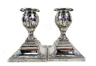 Robert Hennell 19th C Sterling Silver Candlesticks