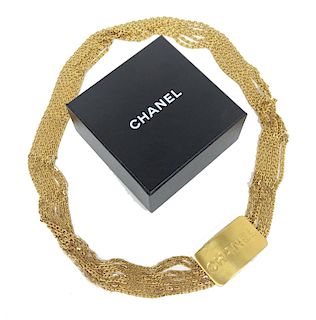 Chanel Gold Tone Monogram Chain Link Ladies Belt