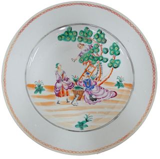 Continental Hand Painted Orientalist Export Plate