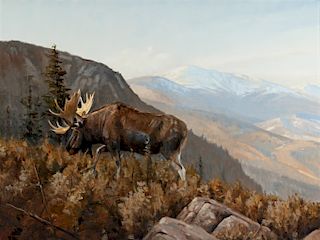 Grant Hacking (b. 1964) Bull Moose - Mt. Washington