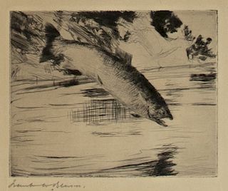 Frank W. Benson (1862-1951) Salmon
