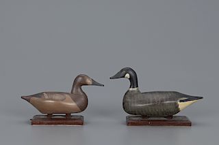 Miniature Hen Canvasback and Canada Goose, Robert "Bob" McGaw (1879-1958)