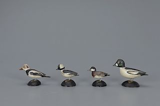 Important Set of Twenty-Four Waterfowl Miniatures, A. Elmer Crowell (1862-1952)