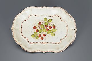 Hand-Painted Strawberry Toleware Tray