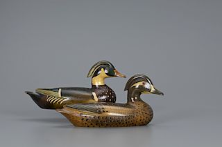 Rare Wood Duck Pair, Charles H. Perdew (1874-1963)