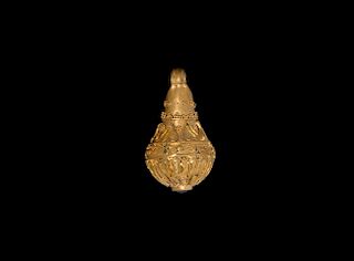 Greek Gold Bell-Shaped Pendant