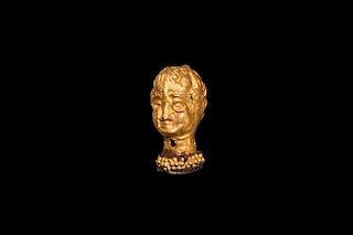 Greek Gold Head Finial