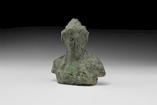 Roman Steelyard Weight with Bust of Fortuna