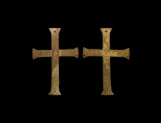 Byzantine Inscribed Reliquary Casket Cross