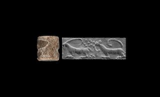 Western Asiatic Cylinder Seal with Recumbent Beasts