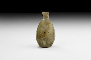 Western Asiatic Sassanian Cut Glass Bottle
