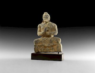 Gandharan Preaching Buddha Statuette