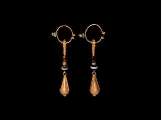 Islamic Gold Earring Pair