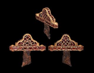 Merovingian Gold and Garnet Sword Hilt Fragment