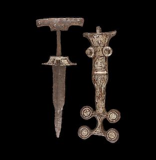 Iron Age Celtiberian Inlaid Dagger and Scabbard