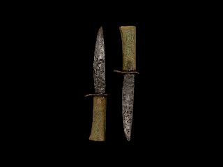 Viking Antler Handled Knife with Ravens