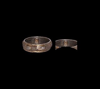 Medieval Gilt Silver Ring with Five Wounds of Christ