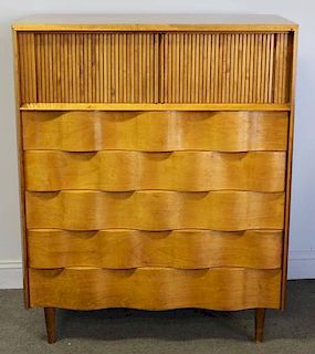(3 of 4) Midcentury Edmund Spence Tall Chest.