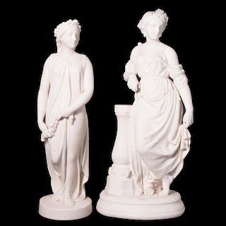 Two Parian Ware Standing Figures.