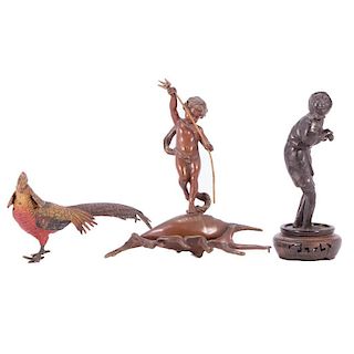 Group of 3 Mixed Metal Figures.