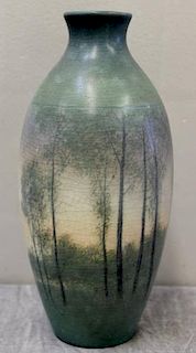 Rookwood 11"Scenic Vellum Vase 1910 Shirayamadani.