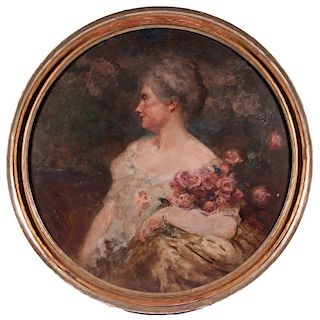 Portrait of Phoebe Hearst. Attributed to Orrin Peck
