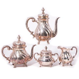 Sterling Four Piece Coffee and Tea Service.