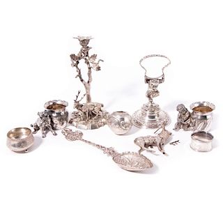 Group of 9 Silverplate and Sterling.