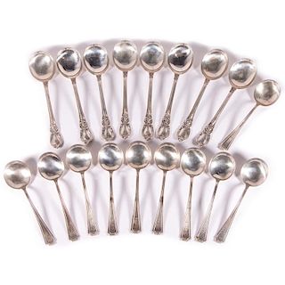 2 Sets of Sterling Cream Soup Spoons.