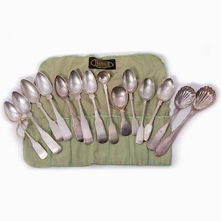 Group of Coin Silver Spoons. 14
