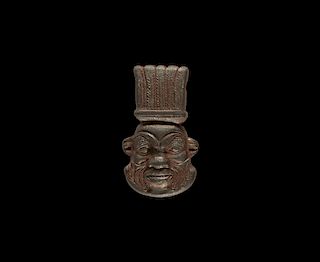 Egyptian Mask of Bes Pendant