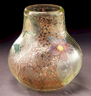 Important Galle glass vase,