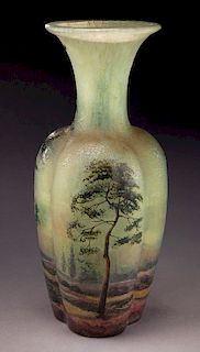 Lamartine French cameo glass vase,
