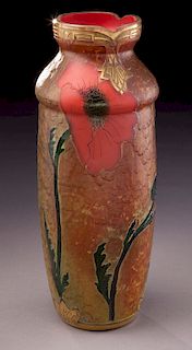 Indiana cameo glass vase,
