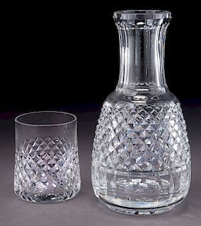 Waterford decanter and glass.