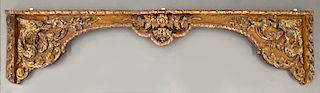 Antique carved wood architectural element