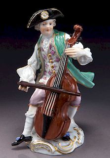 Meissen "Cellist from Orchestra of Gallants"