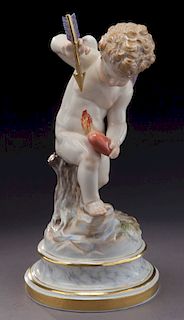 Meissen Cupid with an Arrow and Heart porcelain