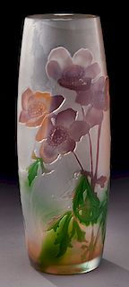 Rare Harrach cameo glass vase,