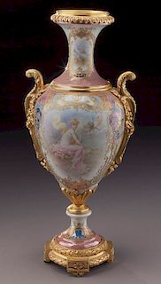 French porcelain urn