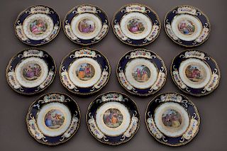 (11) Meissen cabinet plates,