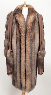 Szor-Diener full length fox fur coat