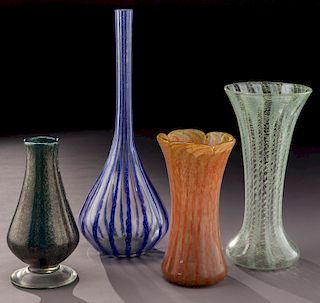 (4) Chintz glass vases,
