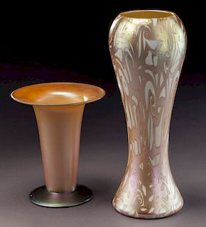 (2) Durand glass items,