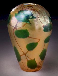 Tiffany millefiori glass vase,