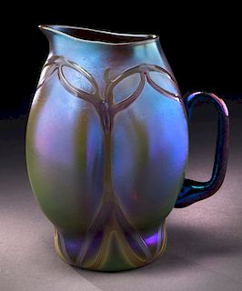 Unusual early Tiffany pitcher,