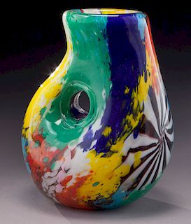 Murano art glass pitcher,