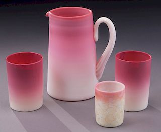 (4) New England glass items,